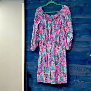 Beautiful Lily Pulitzer off the shoulder skort dress
